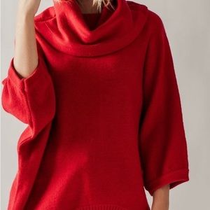 NWT SWEATER. red super soft dolman sleeve t neck sweater. SML